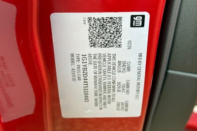 2026 Chevrolet Corvette Stingray 2LT