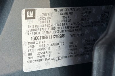 2018 Chevrolet Colorado 4WD Z71