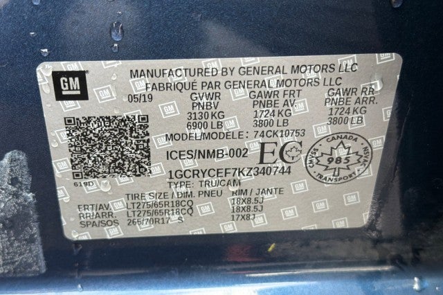 2019 Chevrolet Silverado 1500 Custom Trail Boss