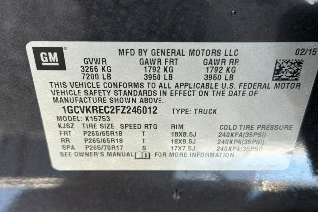 2015 Chevrolet Silverado 1500 LT