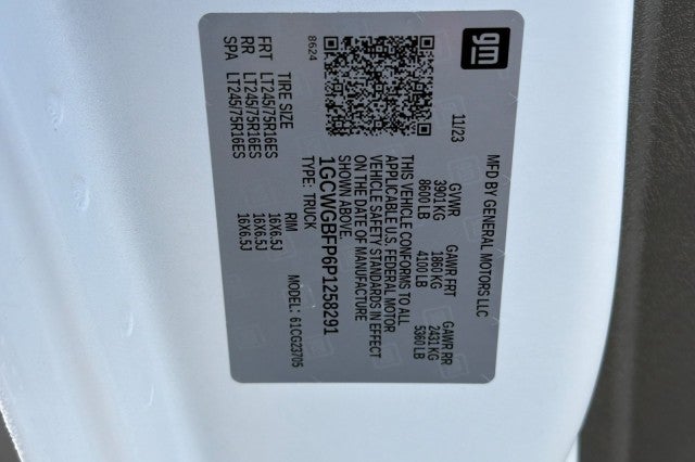 2023 Chevrolet Express Cargo 2500 WT