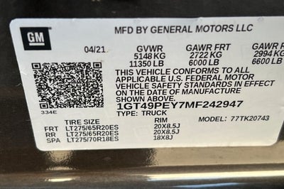 2021 GMC Sierra 2500 HD AT4