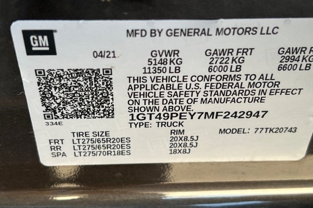 2021 GMC Sierra 2500 HD AT4