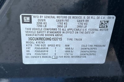 2017 Chevrolet Silverado 1500 LT