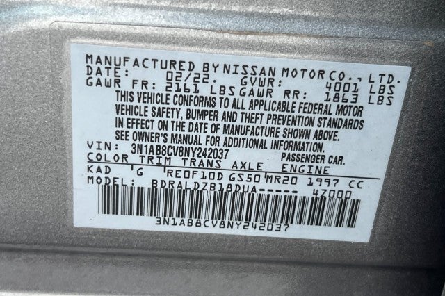 2022 Nissan Sentra SV