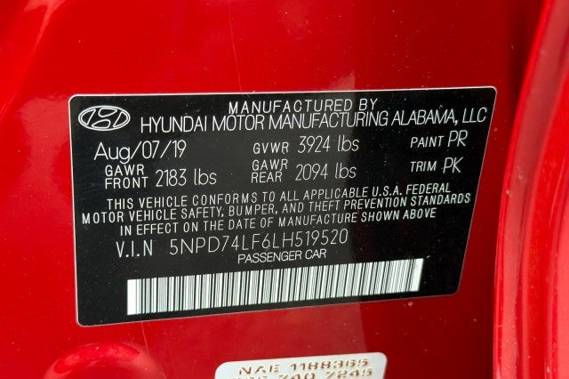 2020 Hyundai Elantra SE