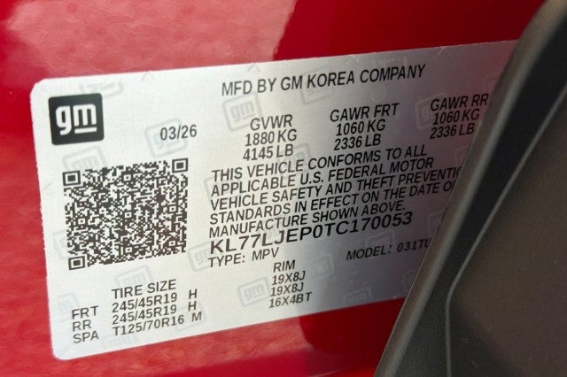 2026 Chevrolet Trax 2RS