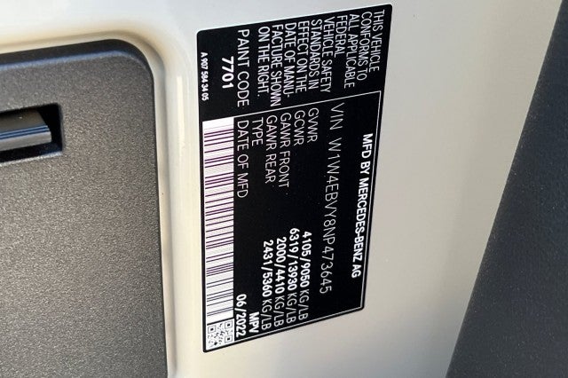 2022 Mercedes-Benz Sprinter Van BMB44E